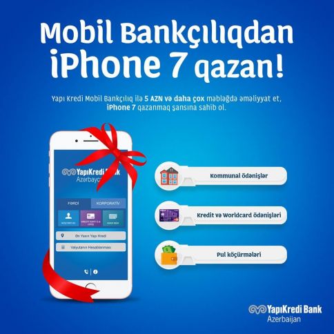 Mobil Bankçılıqdan iPhone 7 qazan!