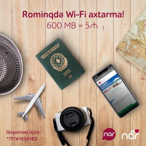 “Nar” nömrəsini özünlə götür, xaricdə Wi-Fi axtarma