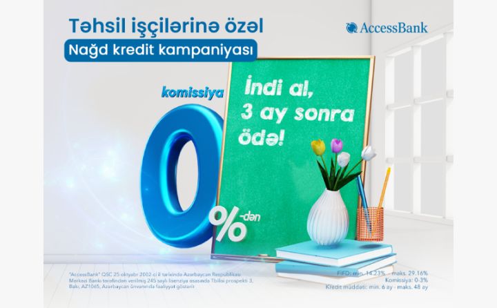 AccessBank-dan təhsil işçiləri üçün özəl kampaniya