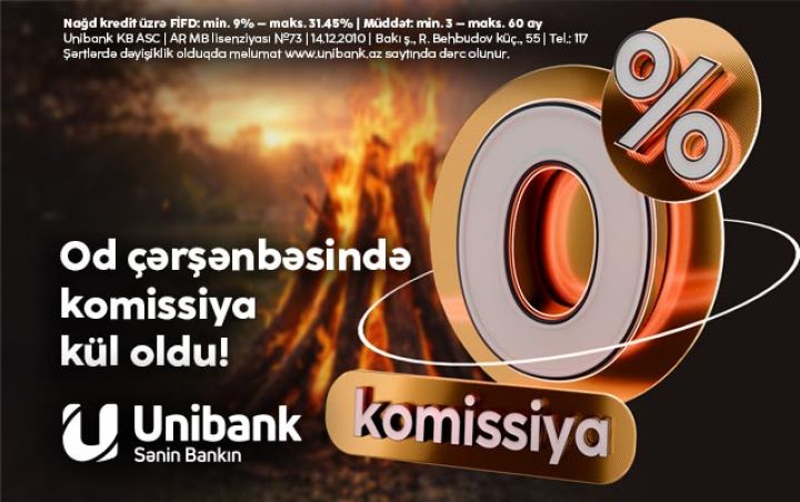 Komissiya 0 %,  zamin tələbi yoxdur - Çox sərfəli kredit kampaniyası başladı