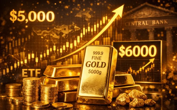 Qlobal bank qızıl üzrə qiymət proqnozunu 1000 dollar artrıdı - 5000 dollardan 6 000 dollara yüksəltdi