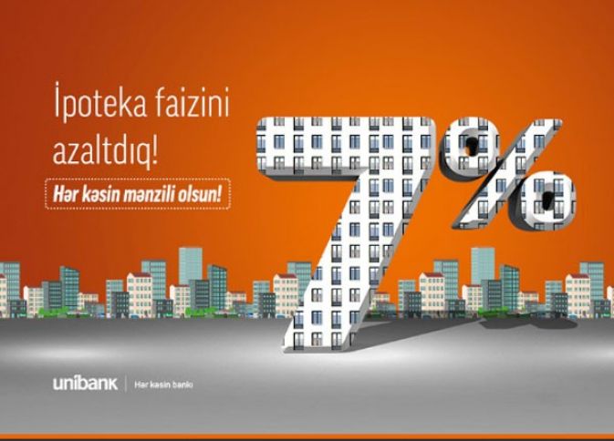 Unibank ipoteka faizini endirdi