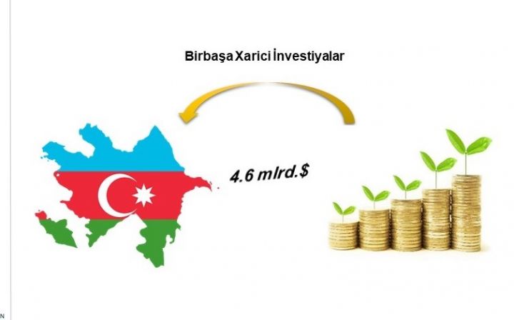 Azərbaycana birbaşa xarici investisiyalar formasında 4,6 milyard dollar cəlb edilib