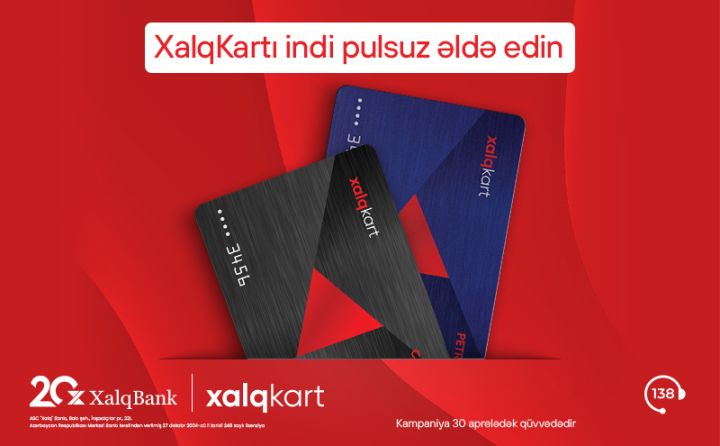 XalqKart pulsuz oldu